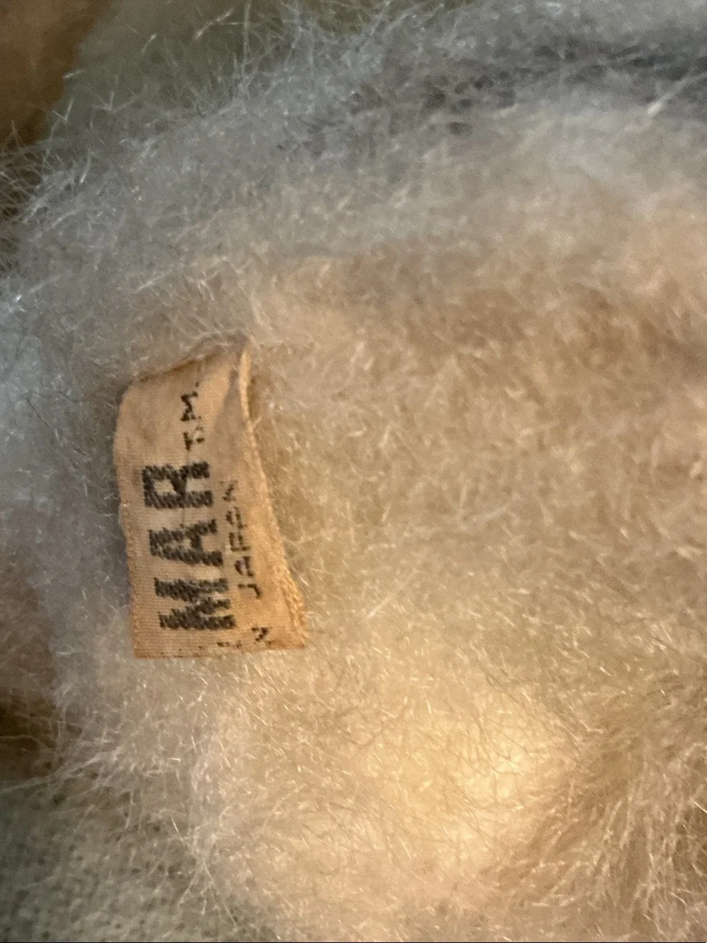 Plush Monkey Small Pet Toy in Gray and Cream